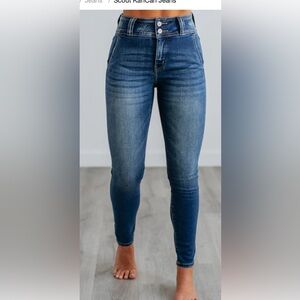 KanCan High Rise Super Skinny Dark Blue Jeans Size 7/27